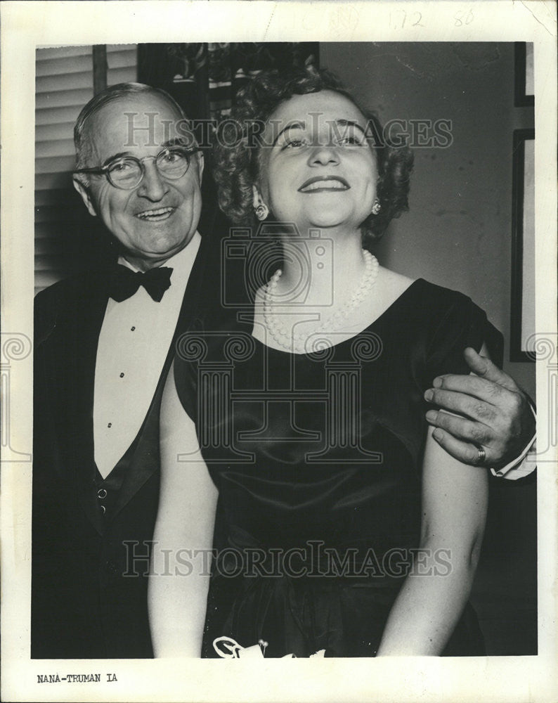 1972 Press Photo United States President Harry S. Truman &amp; Daughter - Historic Images