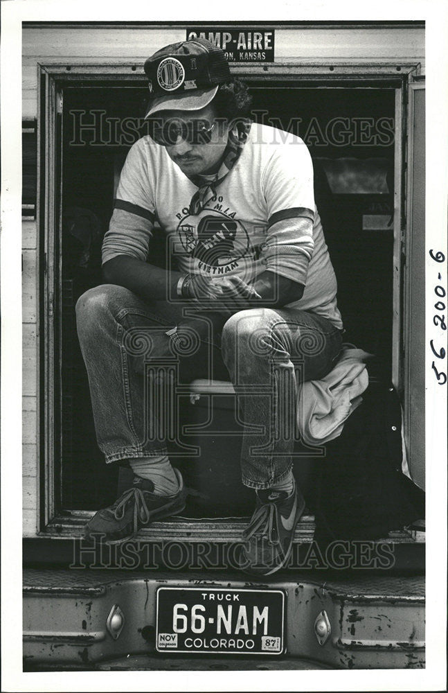 1987 Press Photo RICH CAMPOS VIETNAM VETERANS-COLORADO - Historic Images