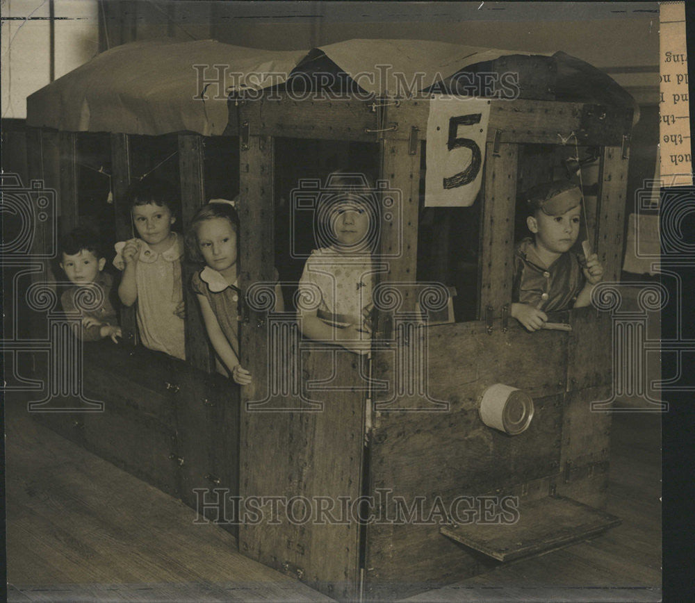 1936 Press Photo Violate Single Rule Safety Steele School Kindergarten Railway - Historic Images