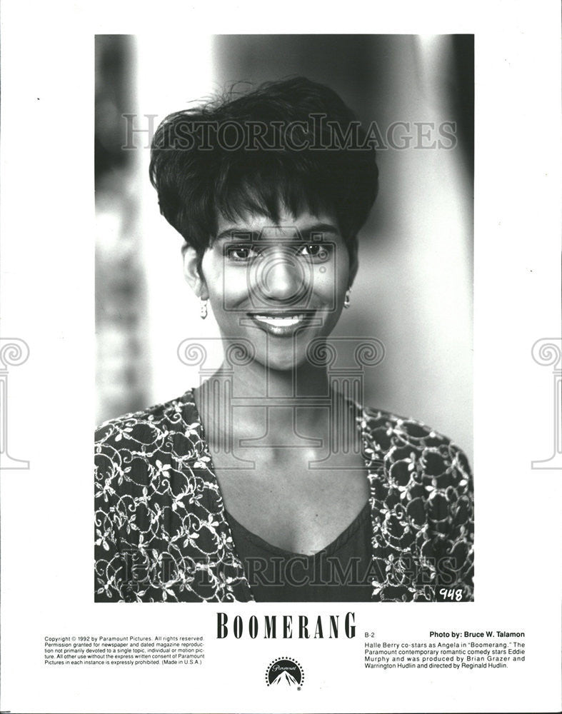 1992 Press Photo Halle Berry American Actress Former Fashion Model Boomerang - Historic Images