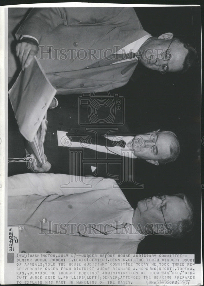 1937 Press Photo Judge Robert Lewis Denver House Judiciary committee Richard - Historic Images