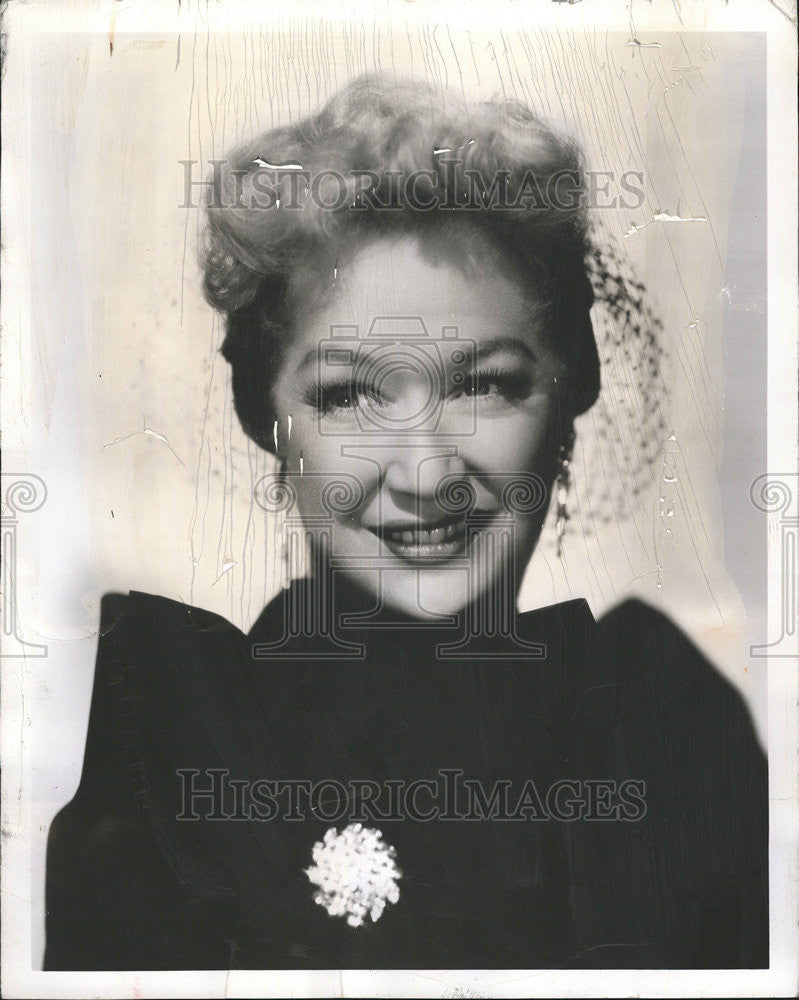 1950 Press Photo Miriam Hopkins husband black box Miss Bone Monster ABC TV - Historic Images