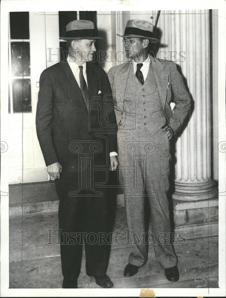 1949 Press Photo Harry Hopkins Aubrey Williams Roosevelt White House - Historic Images