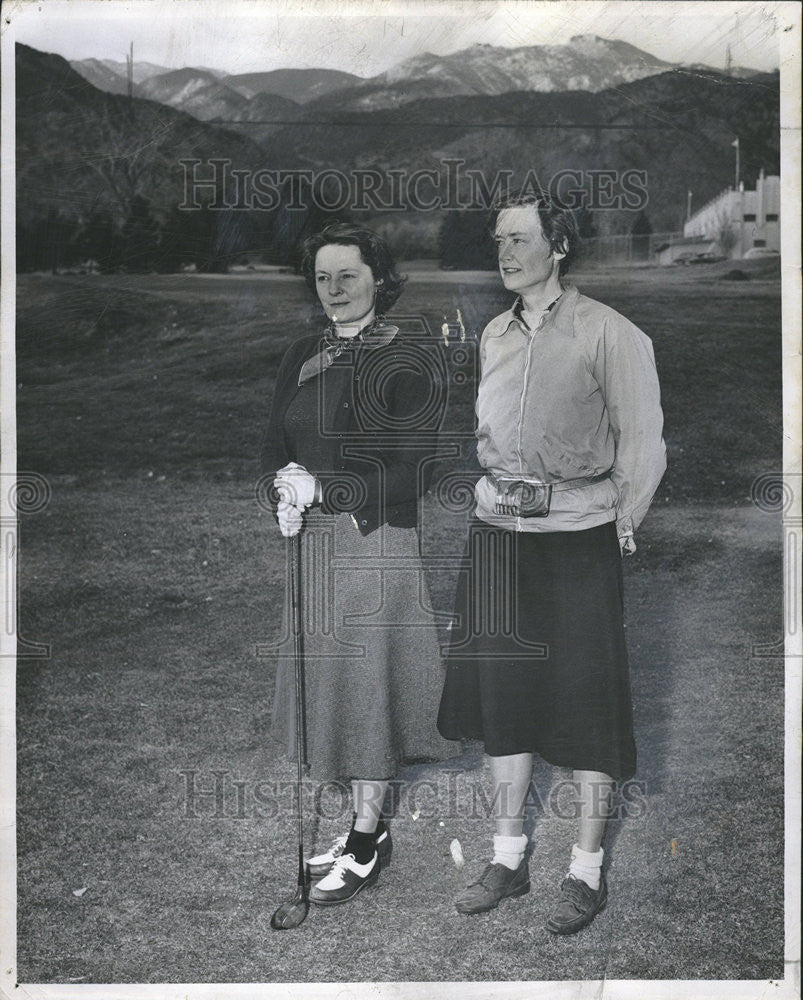 1950 Press Photo Mrs Eugene Colorado springs Broadmoor Course Bedford Mass - Historic Images