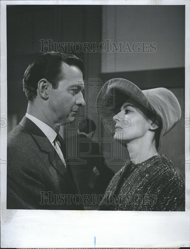 1962 Press Photo Zachary Scott Viveca Lindfords program Defenders looked Room - Historic Images