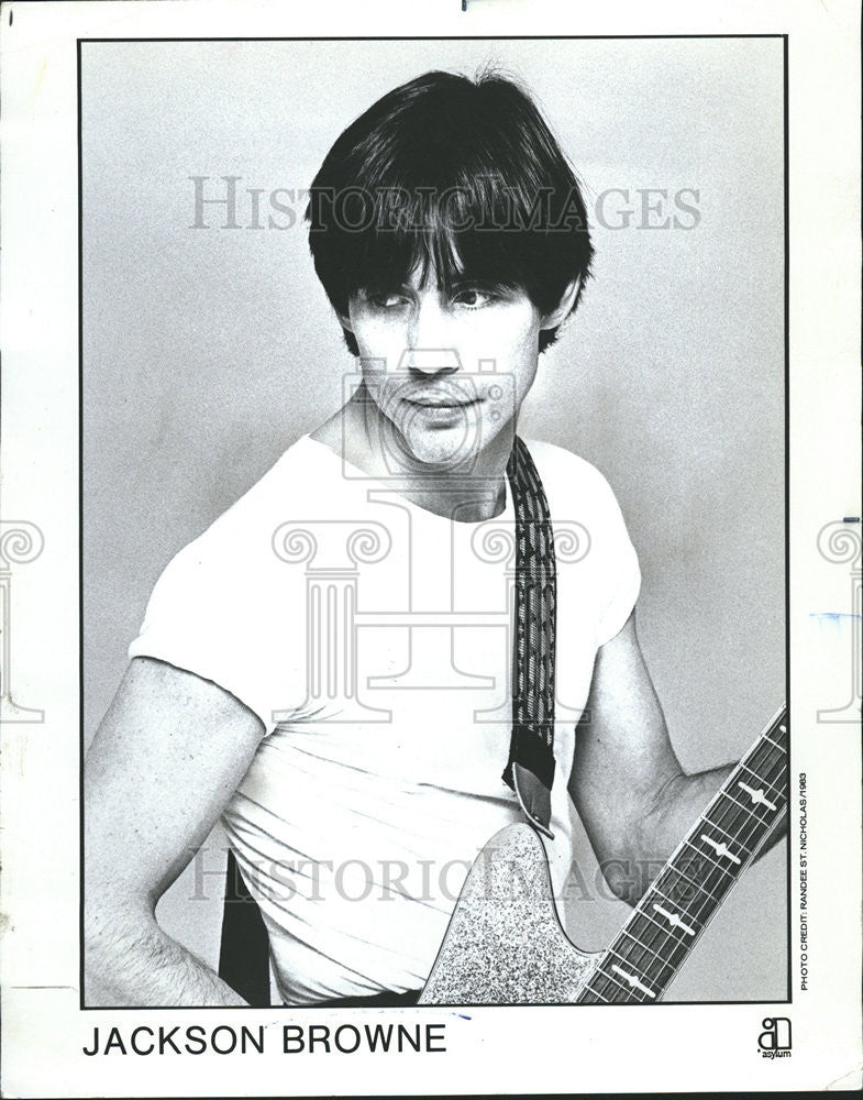 1983 Press Photo Jackson Browne American Singer Songwriter Musician - Historic Images