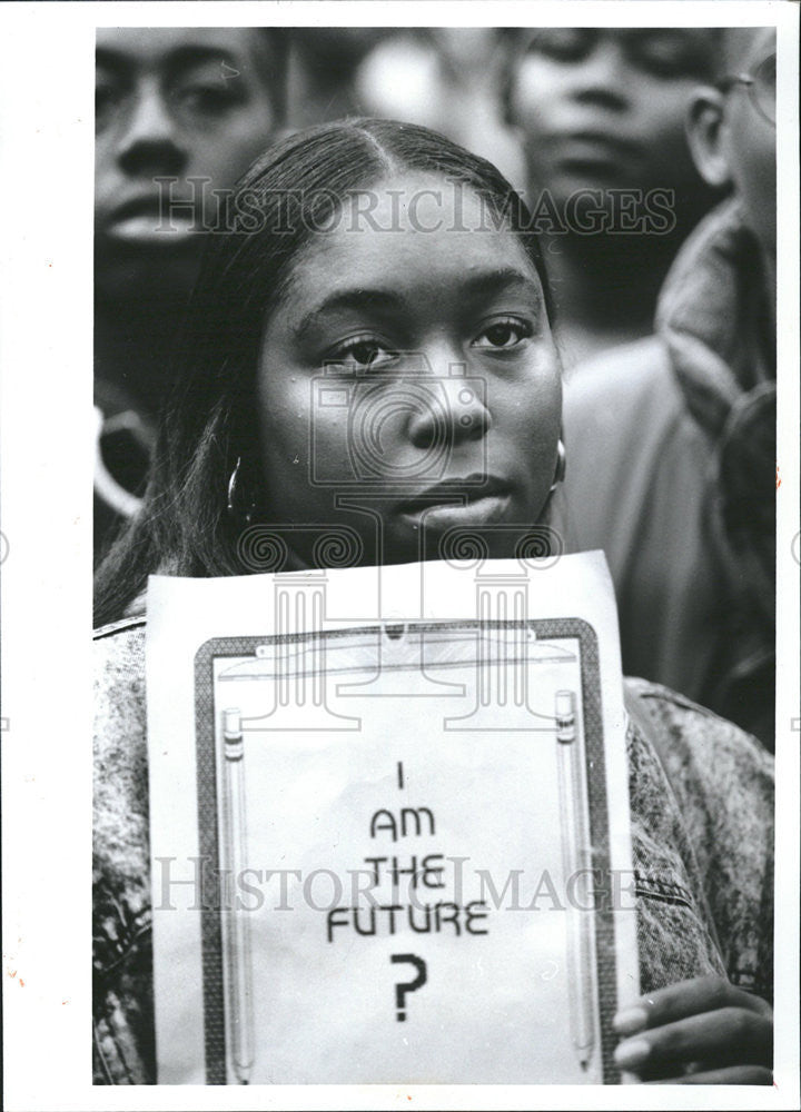 1993 Press Photo Jackie Rodgers Julian High School Chicago Board Education - Historic Images