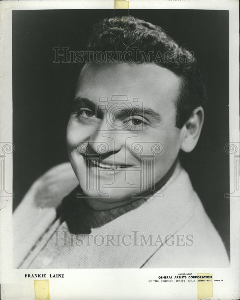 1955 Press Photo Frankie Laine American singer songwriter marathon company Steel - Historic Images