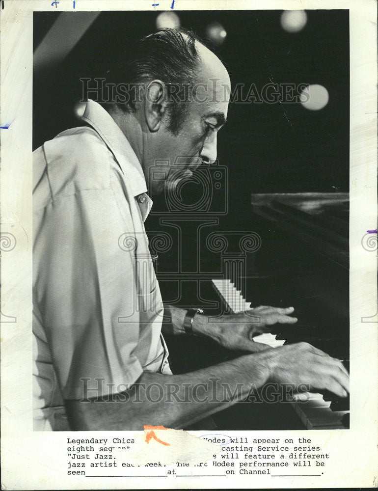 1976 Press Photo Jazz Pianist Art Hodes - Historic Images