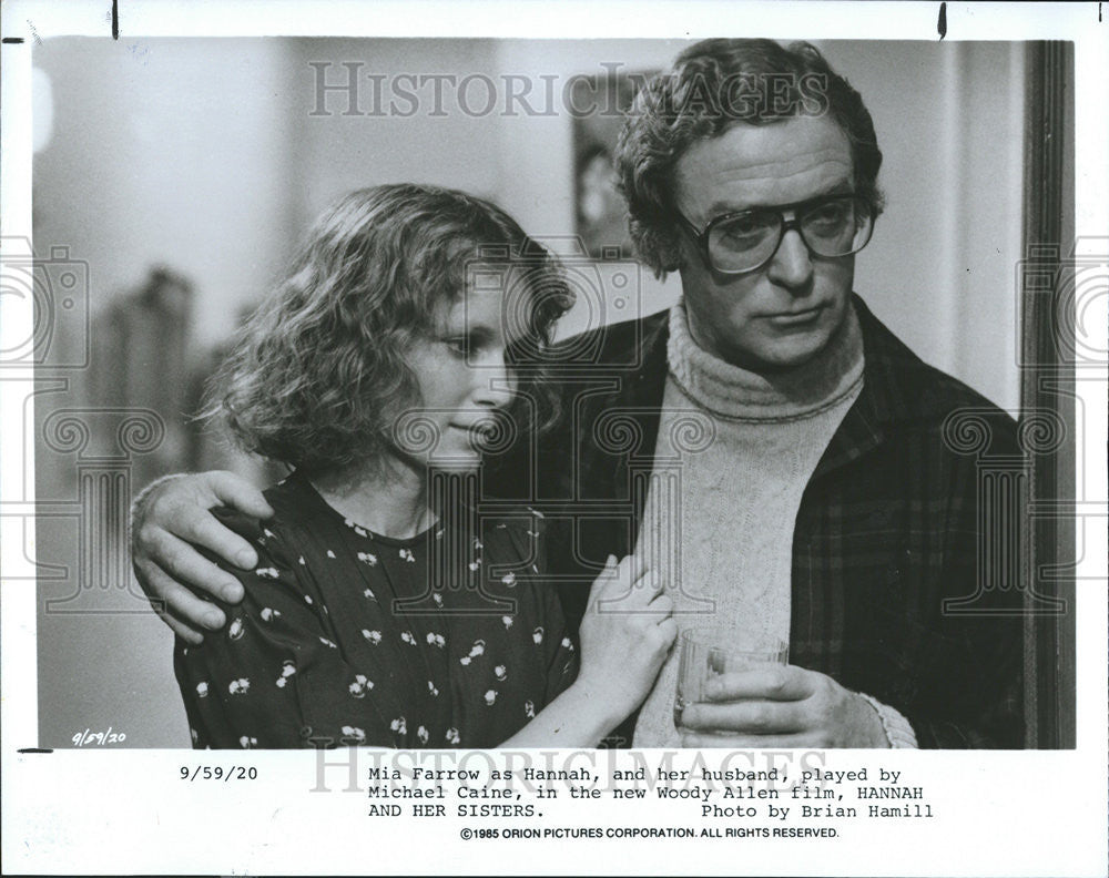 1987 Press Photo Mia Farrow Hannah Michael Caine Woody Allen Hannah - Historic Images