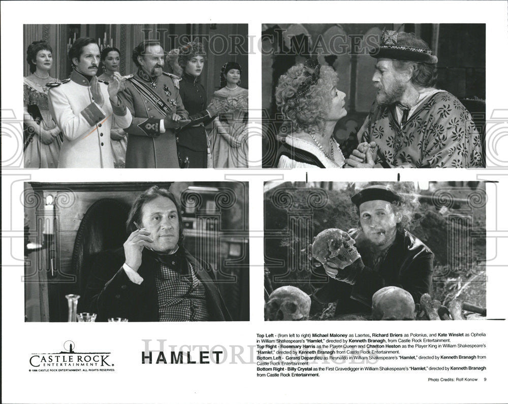 1997 Press Photo  Hamlet Denmark Gertrude Elsinore Danish Francisco Horatio - Historic Images