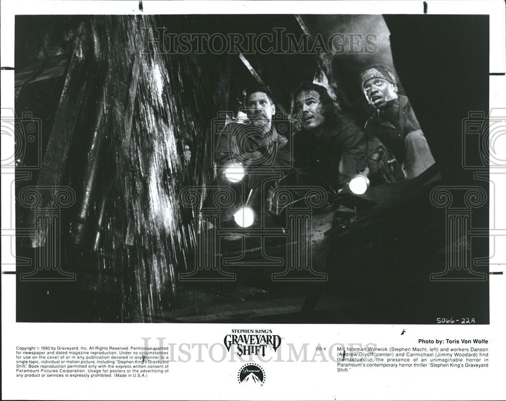 1990 Press Photo RalphSingletonStephen King John Esposito David Andrews Kelly - Historic Images