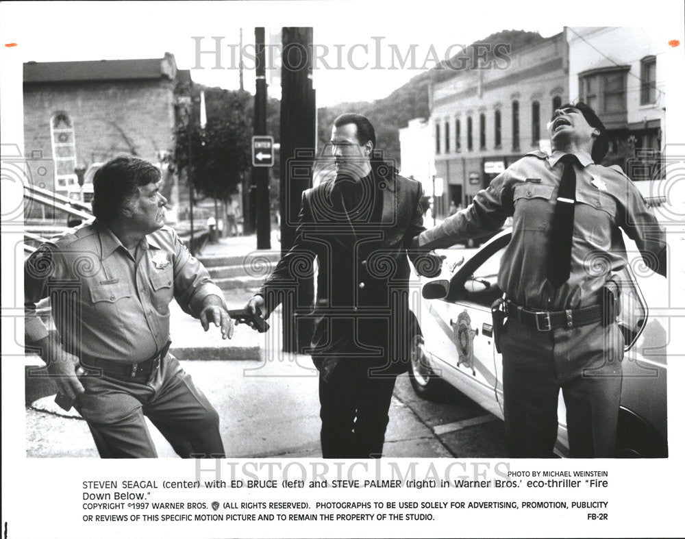 1997 Press Photo Steven Segal Ed Bruce and Steve Palmer In &quot;Fire Down Below.&quot; - Historic Images