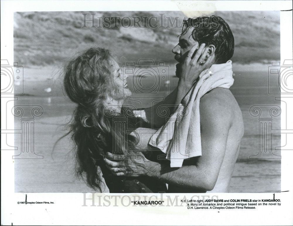 1987 Press Photo Judy Davis, Colin Friels Star In Kangaroo - Historic Images