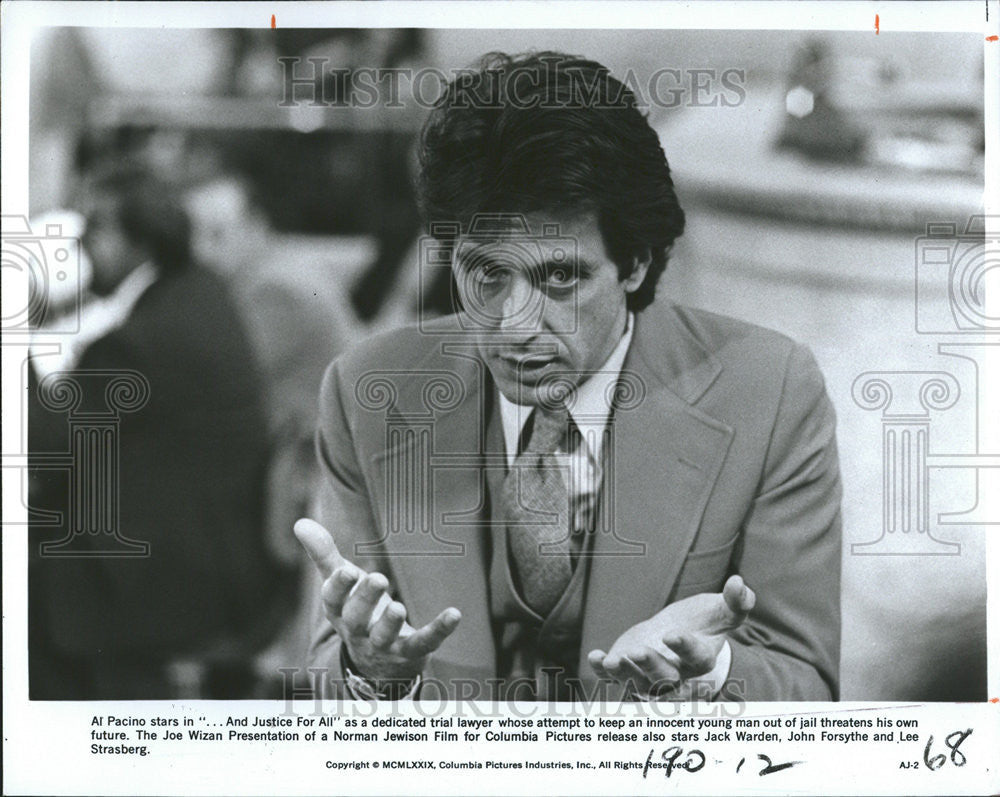 1979 Press Photo Norman Jewison Joe Wizman Columbia Al Pacino Trail Lawyer - Historic Images