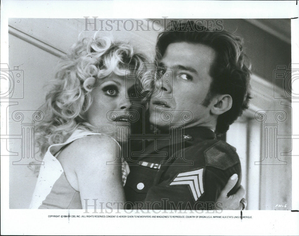 1984 Press Photo Beverly D&#39;Angelo And Michael O&#39;Keefe  In &quot;Finders Keepers&quot; - Historic Images