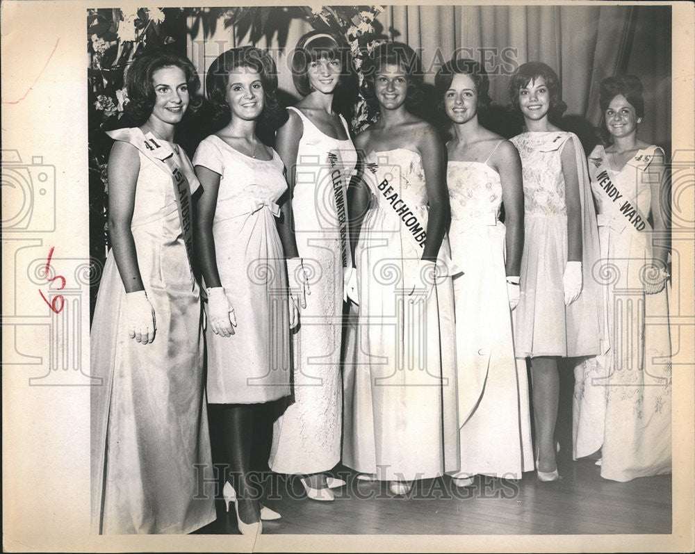 1965 Press Photo Miss American Teenager Finalists Pinellas County - Historic Images