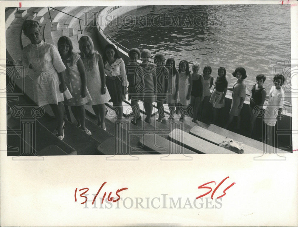 1968 Press Photo Miss St. Pete Beach Pageant Contestants - Historic Images