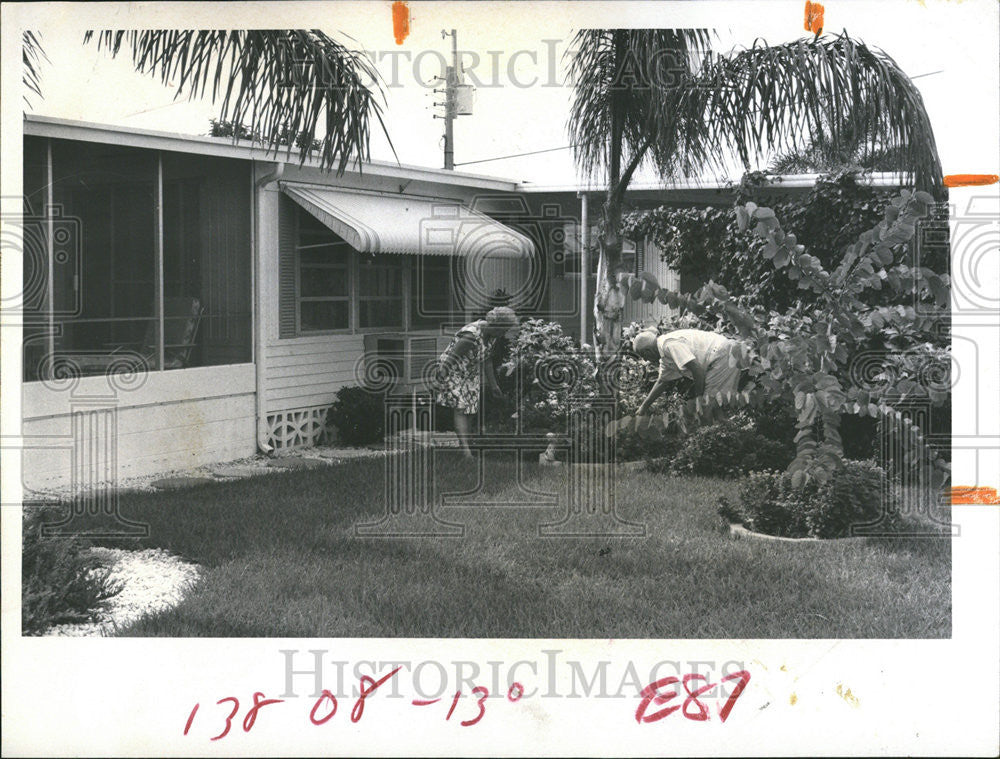 1971 Press Photo Wegeners Gardening Mobile Home - Historic Images
