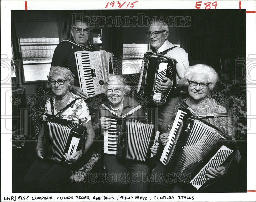 1981 Press Photo Accordion Group/Musicians/Florida - Historic Images