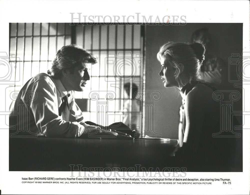 1992 Press Photo Issac Barr Richard Gere Heather Evans Kim Basinger Warner Bros - Historic Images