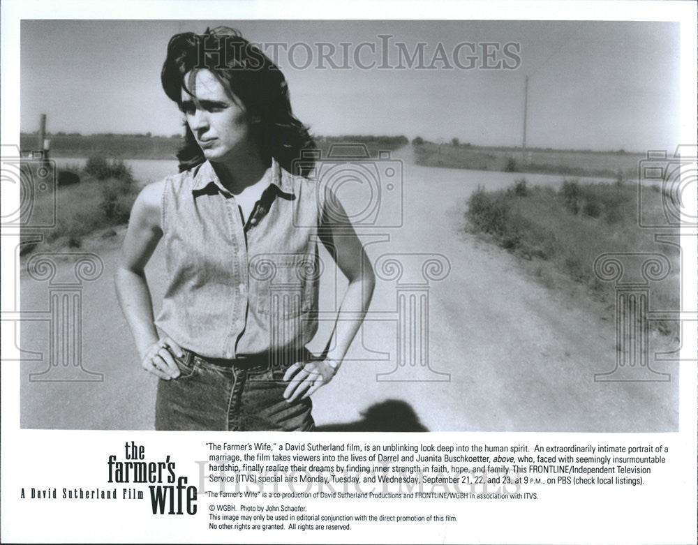 1998 Press Photo Movie, Juanita Buschkoetter, The Farmer&#39;s Wife - Historic Images