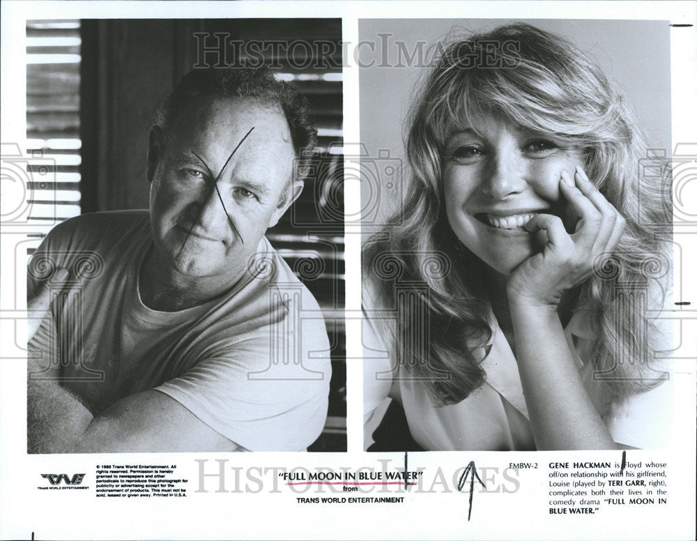 1989 Press Photo Gene Hackman/Actor/Novelist/Teri Garr/Actress - Historic Images