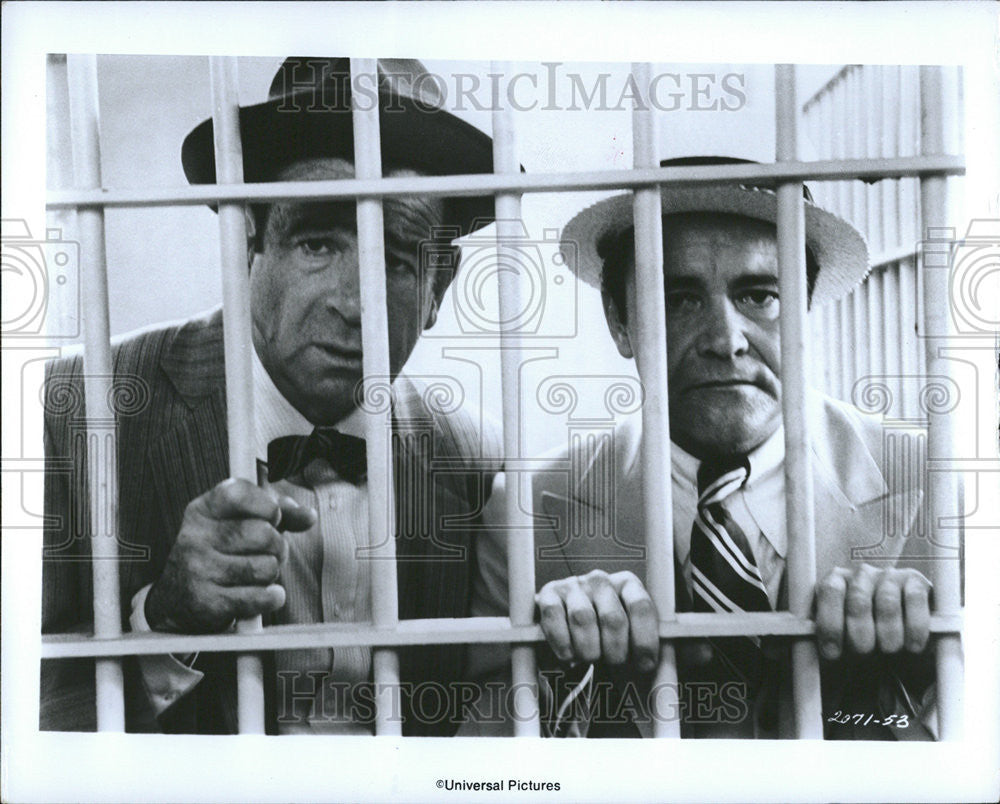 1975 Press Photo Walter Matthau Jack Lemmon The Front Page - Historic Images