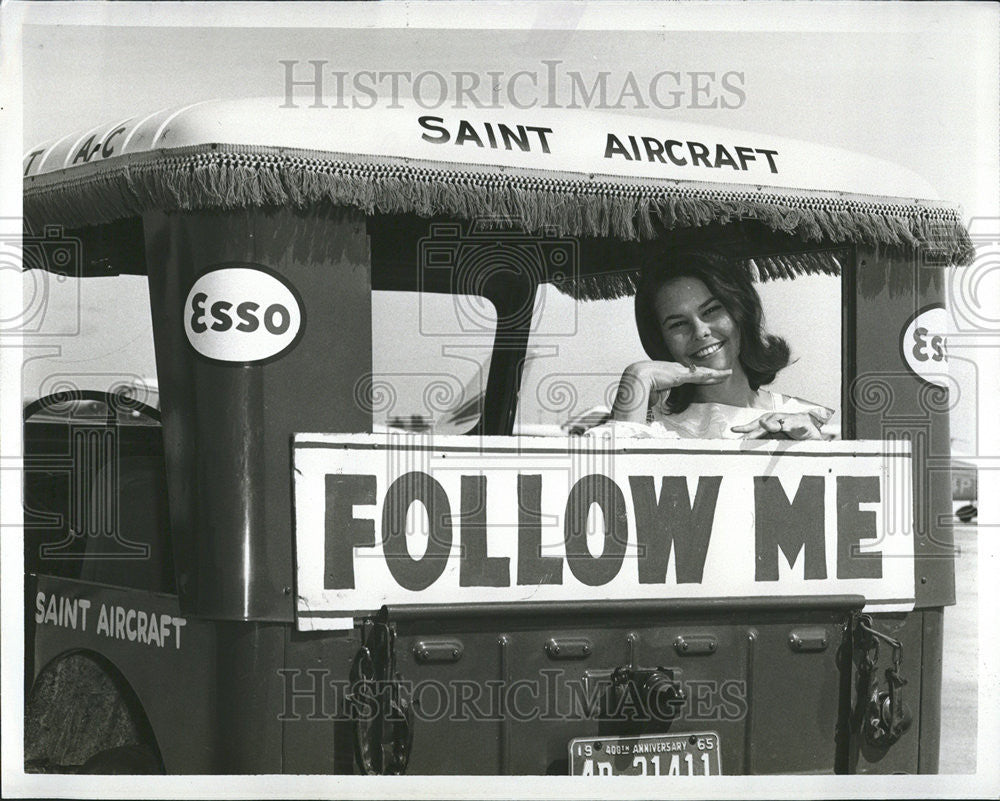 1966 Press Photo Wanda Sue Ward, Miss International Aviation Exposition - Historic Images