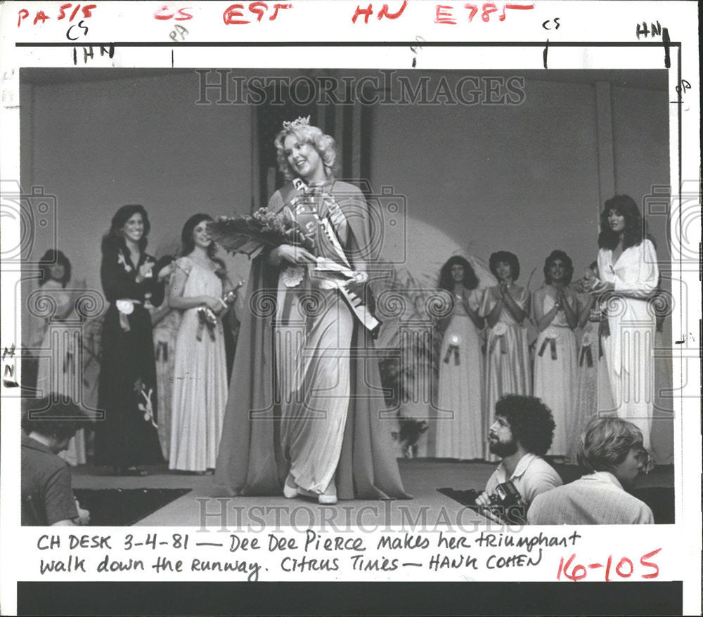 1981 Press Photo Miss Citrus County Florida Beauty Pageant Winner - Historic Images