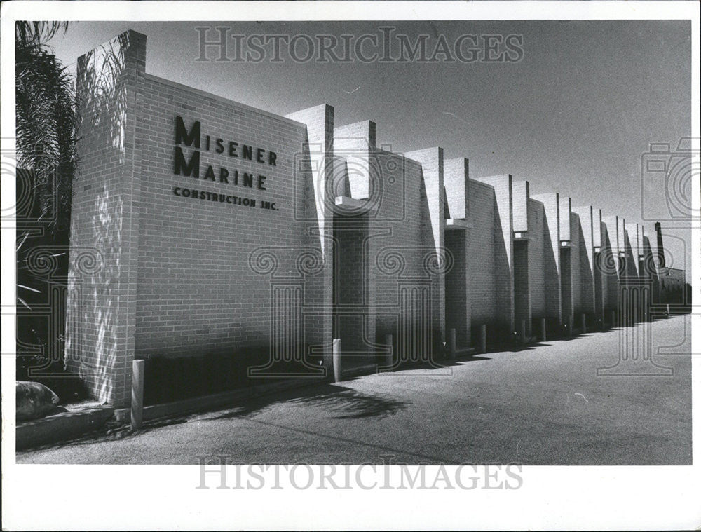 1972 Press Photo Misner Marine Construction Company St. Petersburg Florida - Historic Images