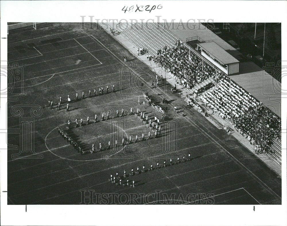 1990 Press Photo Plant High School Honors Airborne Soldiers Ceremony - Historic Images