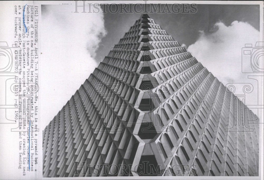 1963 Press Photo International Business Machines corp Pyramid Gazette Pittsburgh - Historic Images