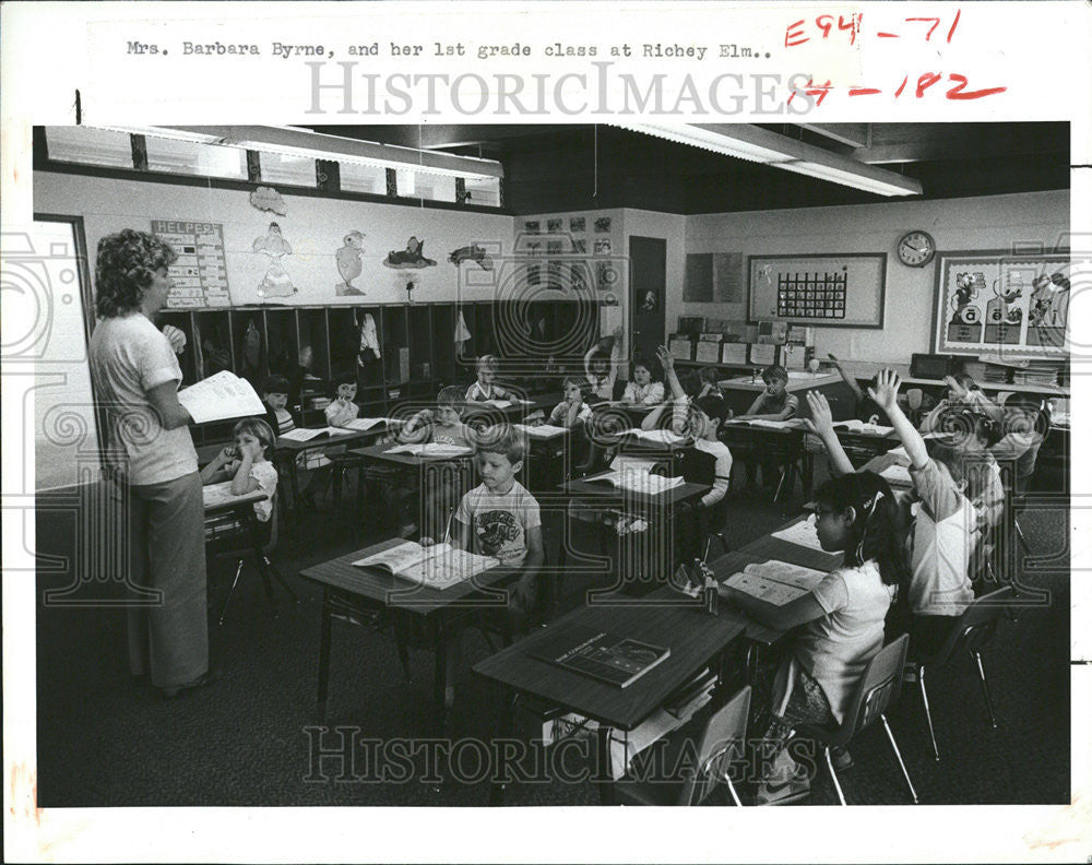 1983 Press Photo Richey Fundamental School Classroom Florida - Historic Images