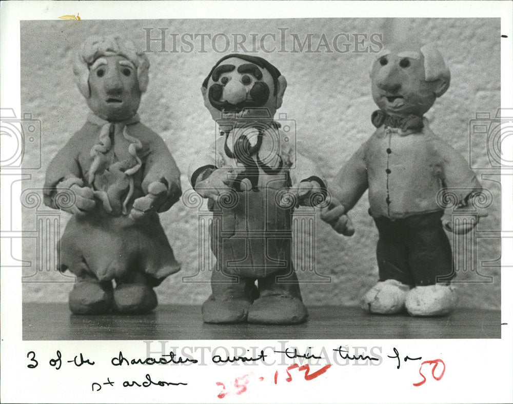 1981 Press Photo Ridgewood Junior High School Clay Animation - Historic Images