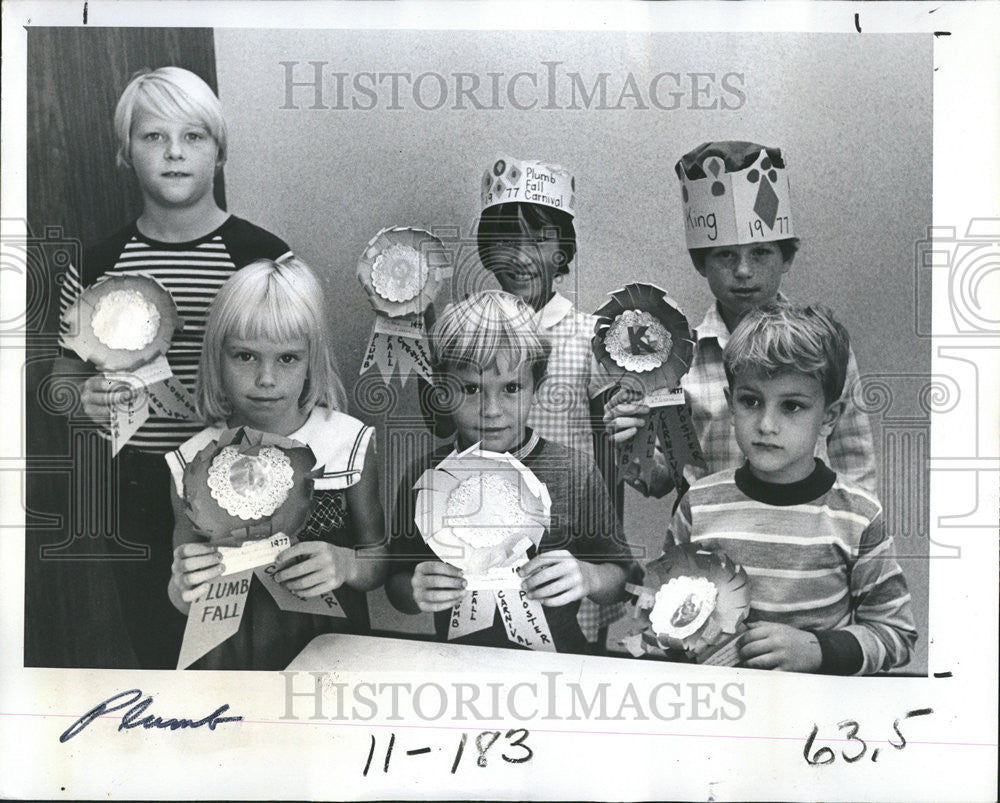 1977 Press Photo Plumb Elementary School Fall Carnival King And Queen/Florida - Historic Images