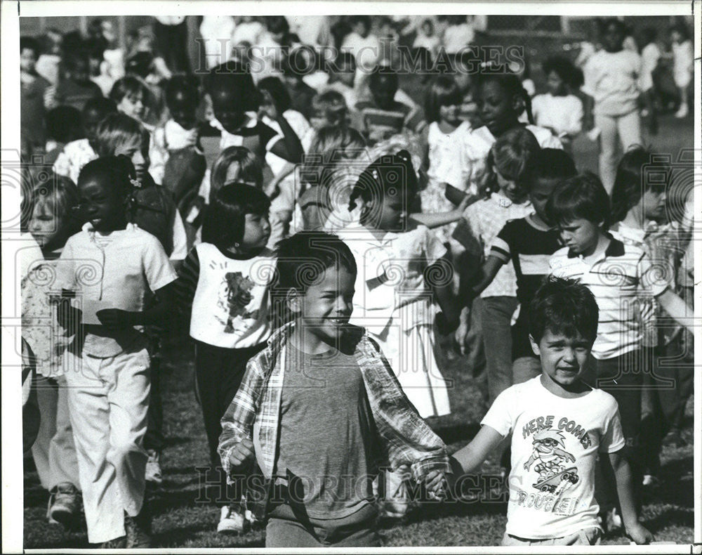 1988 Press Photo students Melrose Elementary St Petersburg - Historic Images