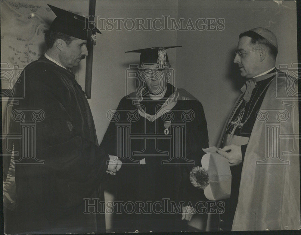 1936 Press Photo French Academy Honors Given Regis College Professor - Historic Images