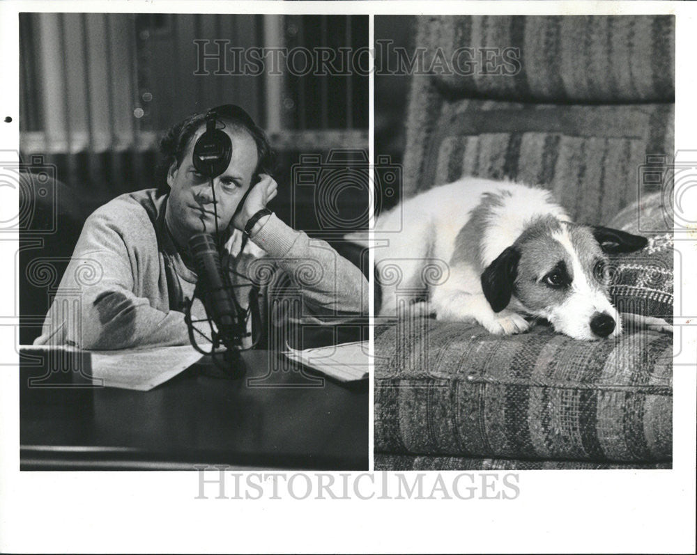 1994 Press Photo Frasier Series Actor Grammer Dog Moose - Historic Images