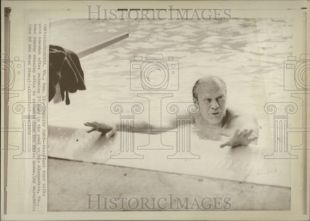 1974 Press Photo President Gerald Ford Republican Politician - Historic Images