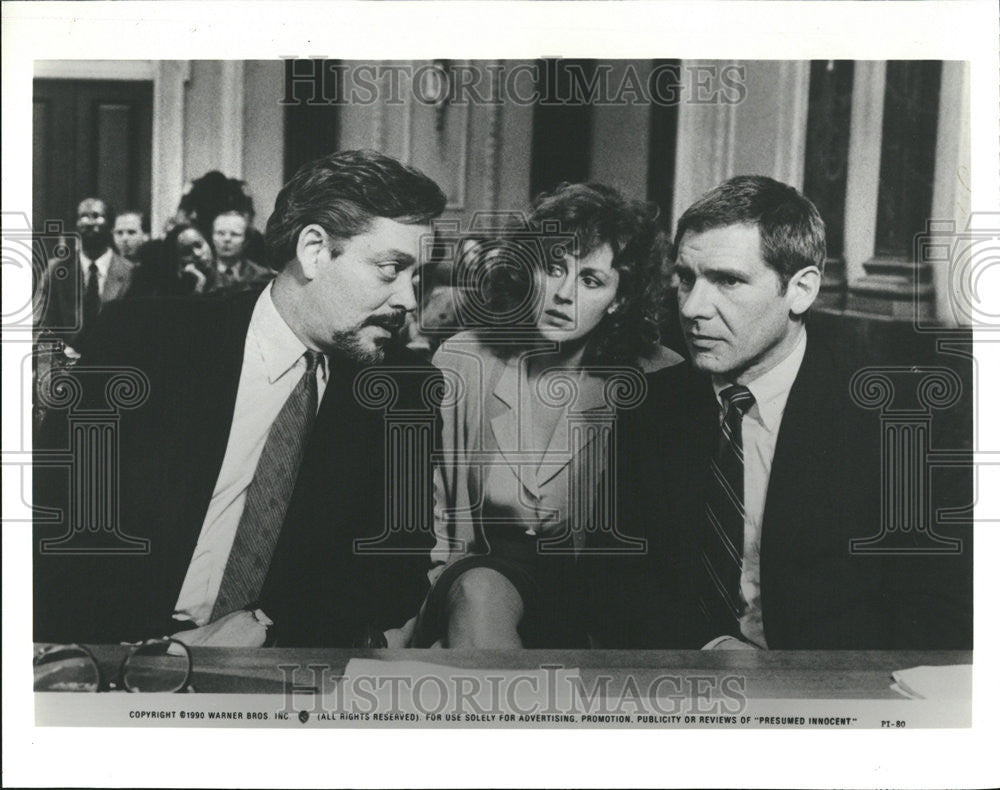 1991 Press Photo Harrison Ford American Film Actor Producer Solo Performer Mich - Historic Images