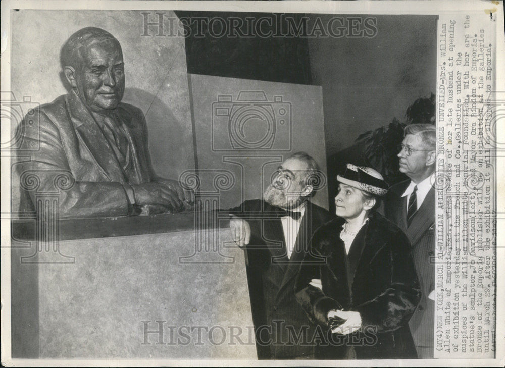 Press Photo Dr. William Allen White/Publisher/Kansas/Bronze Bust/Jo Davidson - Historic Images