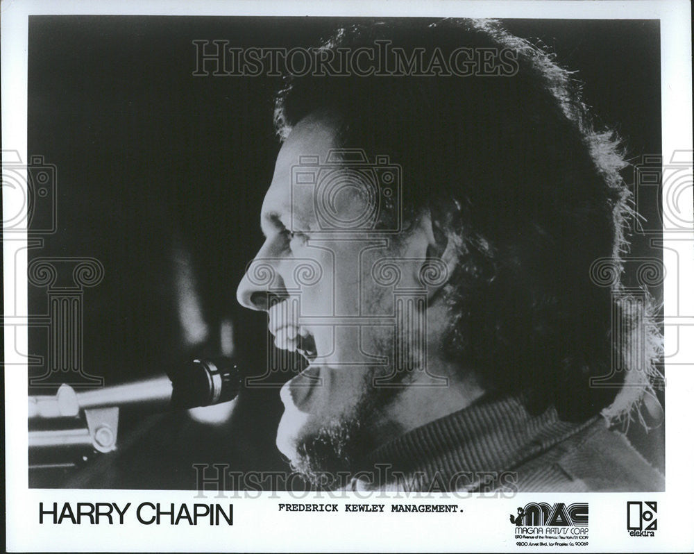 1974 Press Photo Folk Rock Singer Harry Chapin - Historic Images