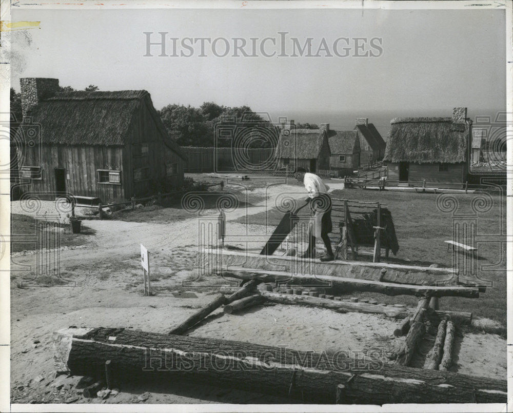 1963 Press Photo Original Plymouth Plantation Suburban Area Plymouth Mass - Historic Images