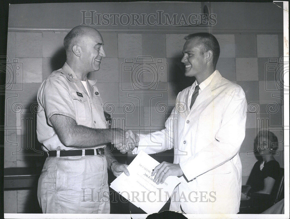 1968 Press Photo John A Christians Award Army Laboratory Outstanding Rating - Historic Images