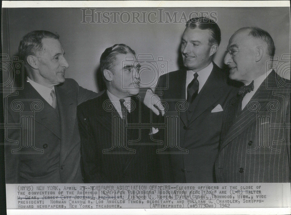 1942 Press Photo Norman Chandler American Newspaper Publisher Los Angeles Times - Historic Images