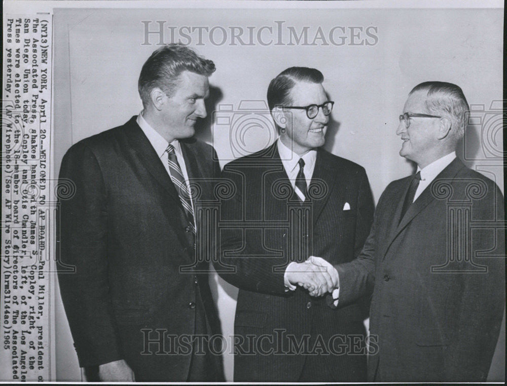 1965 Press Photo The Associate Press President Paul Miller - Historic Images