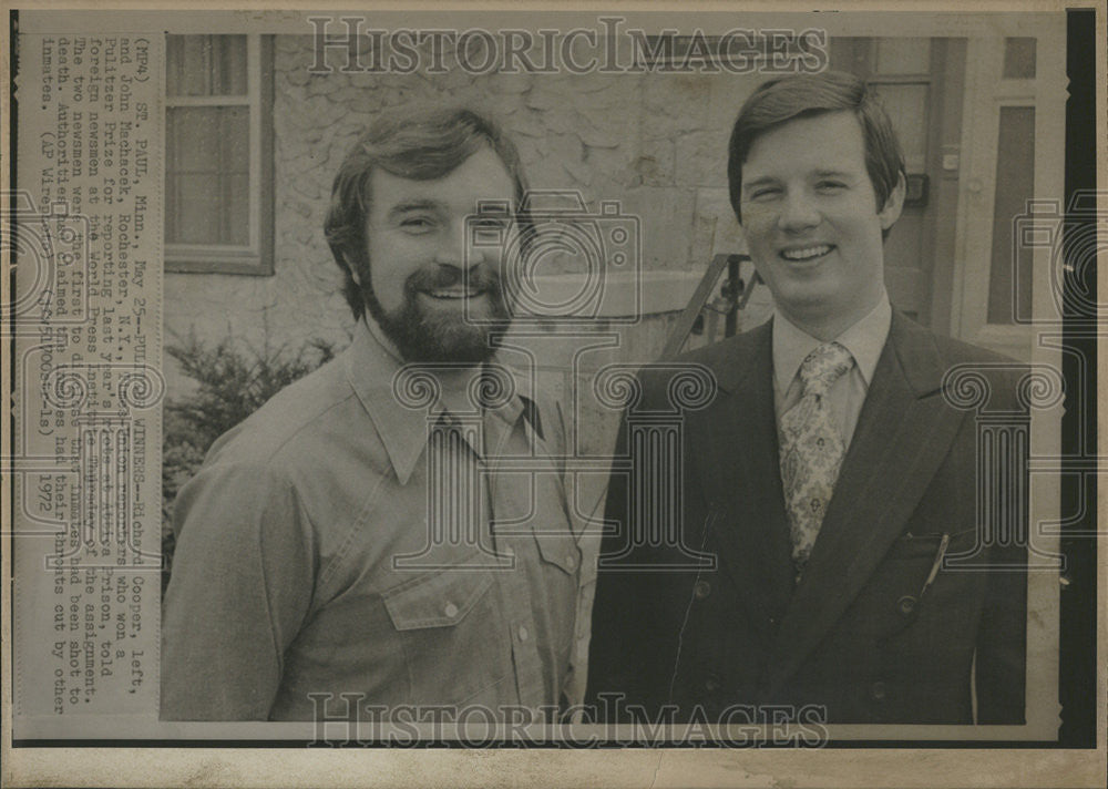 1972 Press Photo Richard Cooper Times Union Reporter Pulitzer Prize Winner Mich - Historic Images