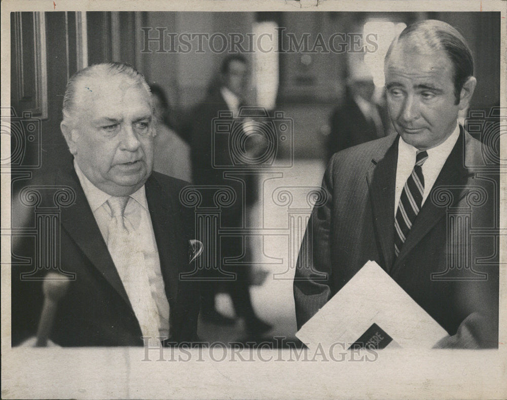 1970 Press Photo Mayor Sam Coopwood Holly Springs Robert Knecht Boulder Mayor - Historic Images