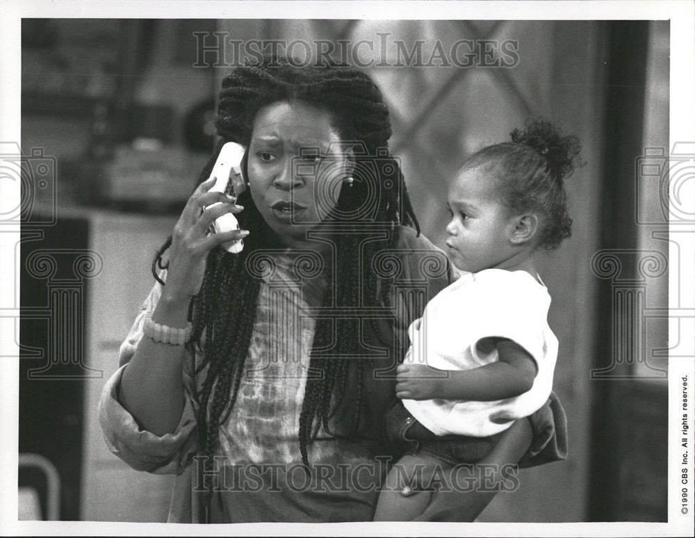 1990 Press Photo Whoopi Goldberg American Comedian Movie Actress Television Host - Historic Images